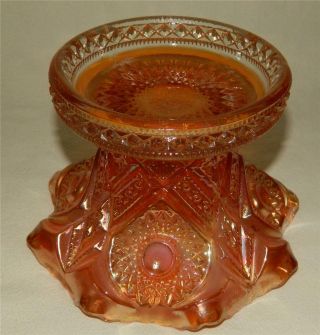 Imperial Glass Marigold Carnival Fashion Pattern Punch Bowl Base Stand