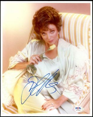 Joan Collins Actress Vintage Signed 8 X 10 Photograph Psa/dna