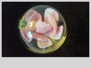 Dynasty Gallery Heirloom Collectibles Pink Flower Paperweight 2 3/4 