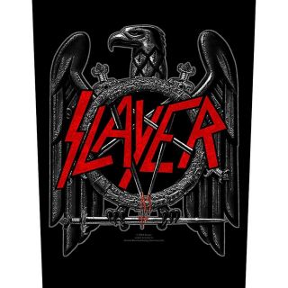 Printed Sew - On Back Patch 100 Official Licensed Merch Slayer Black Eagle
