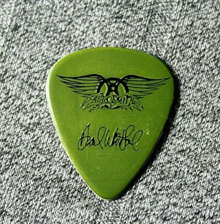 Aerosmith // Brad Whitford 2012 Global Warming Tour Guitar Pick // Stage - Wear