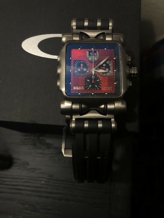 Oakley Minute Machine Titanium Watch In.  Rare Red Dial,