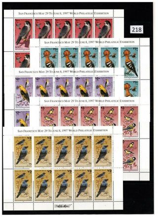 10x Palestine 1997 - Mnh - Birds