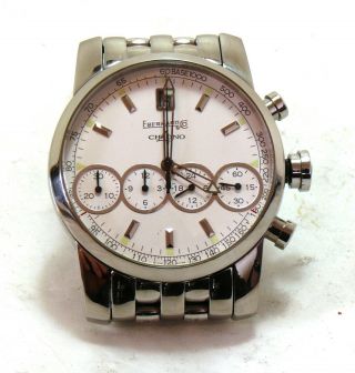 Eberhard & Co.  Chrono 4 Automatic Stainless Steel Chronograph 31041 White Dial
