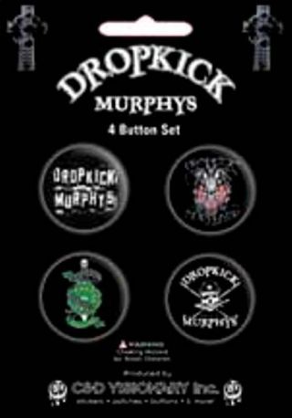 Dropkick Murphys - Set Of Four (4) Packaged Button Set - To U.  S.
