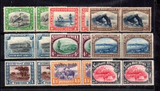 South West Africa 1931 Mh Set Pairs To 2s 6d Sg74 - 82 Ws15610
