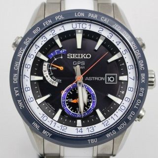 Seiko Astron Sbxa029 7x52 - 0aj0 Date World Time Solar Authentic Mens Watch