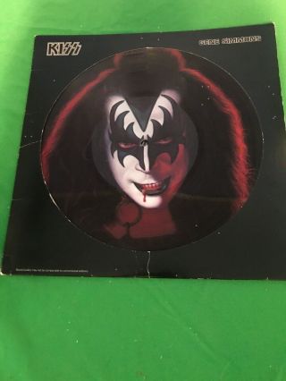 Kiss Gene Simmons Solo Vinyl Lp Gabe Printed On Disc