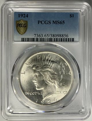 1924 P Peace Dollar PCGS MS65 - Has Not Been To CAC 2