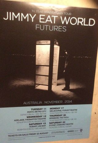 Official Poster Jimmy Eat World Futures Australian Tour November 2014