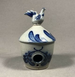 Small Rowe Pottery Salt Glaze Stoneware Bird House