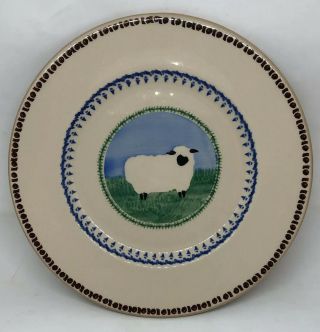 Nicholas Mosse Ireland Landscape Sheep Spongeware Lunch Dessert Plate 8.  5 "