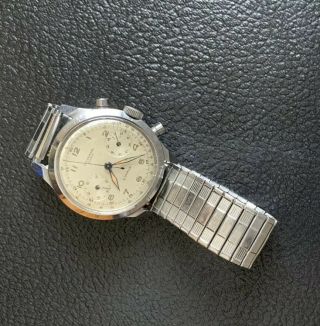 Universal Geneve Compur Chronograph Stainless Watch Swiss 22409 3