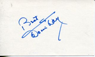Doris Day Autograph Singer Actress In Pillow Talk Signed Card