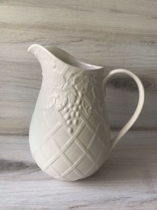 Mikasa English Countryside 8 1/2 Inch Pitcher With Trellis,  Grape & Strawberries
