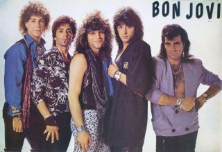 Bon Jovi " Young Group Shot " Poster From Asia - 80 