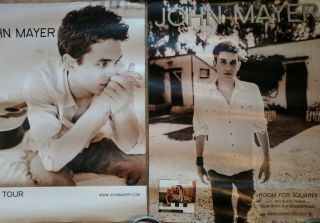 John Mayer - Room For Squares (2 Sided Promo Poster) 2001 (rare) Last Two