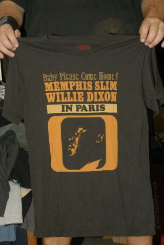 Memphis Slim Willie Dixon Live In Paris T Shirt Med Near,  Blues Friend Foe