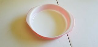 Vintage Pink Pyrex 221 8 Inch Round Cake With Handles Pink With Speckles