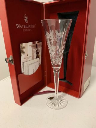 Waterford Crystal 12 Days Of Christmas “3 French Hens” Champagne Flute Ireland