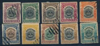 North Borneo - Labuan 1902 Sg 117 - 126