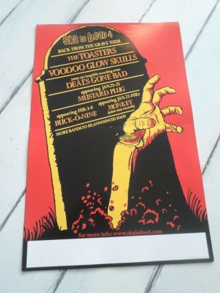 Ska Is Dead Concert Poster Back From The Grave Tour Toaster Voodoo 11 " X17 "