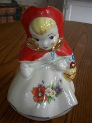 Vintage Hull Pottery Little Red Riding Hood 8.  5 " Milk Pitcher 135889