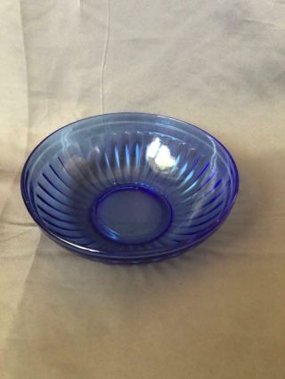 Vintage Blue Cobalt Glass Bowl 5 1/2 " Diameter Ma