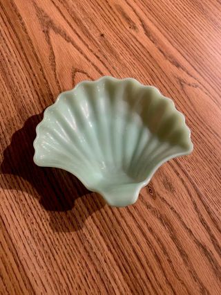 Vintage Fire King Jadeite Green Sea Shell Candy Dish
