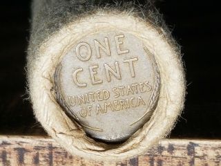 1909 Indian Head & 1909 ? Vdb Wheat /old Small Cent Roll/ Antique/ag - Unc 716.