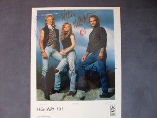 Highway 101 Hand Signed Autographed Photo All Members 8 X 10 Authentic