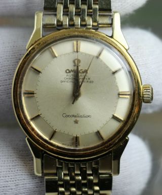 Vintage Omega Constellation Automatic Pie Pan Dial Cal 550 17j Mens Watch 1960s