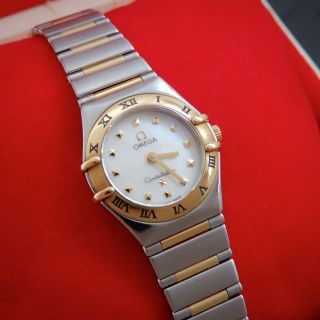 Omega Constellation 18ct Gold & Steel Mother Of Pearl Dial Mop Ref.  795.  1243