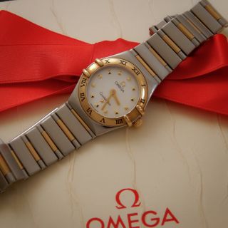 Omega Constellation 18ct Gold & Steel Mother Of Pearl Dial MoP Ref.  795.  1243 2