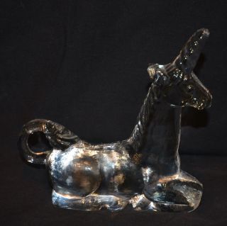 Vintage Kosta Boda Zoo Series Unicorn Art Glass Figurine