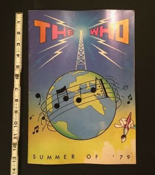 The Who 1979 Summer Tour Concert Program W Photo Of Pete Townshend 2