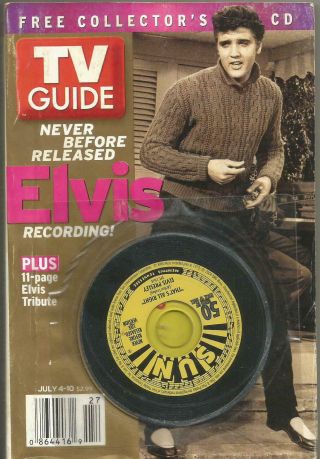 Elvis Presley Usa Tv Guide From 1994 With 3 Inch Cd Single