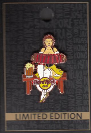 Hard Rock Cafe Pin: Online 2016 Oktoberfest Red Haired Girl Le50