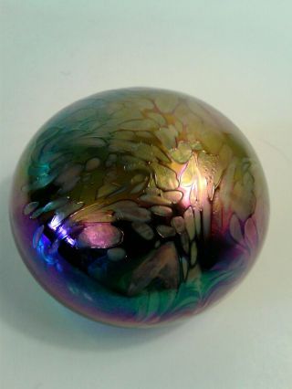 Mt St Helens 1981 Art Glass Paperweight Gorgeous 3 Inches Across