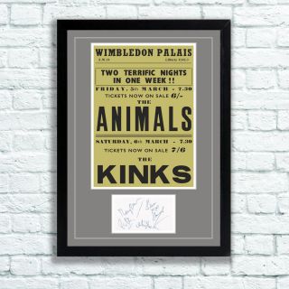 The Kinks Concert Poster & Autographs Memorabilia Poster Wimbledon 1965 Unframed