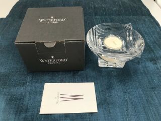 4 5/8 " Waterford Cut Crystal Votive Candle Holder With Label