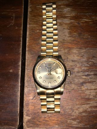 Rolex Day - Date 36 18k Yellow Gold 1969 Automatic 36 Mm Men 