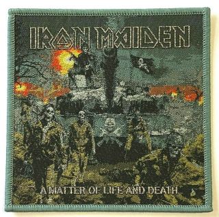 Iron Maiden - A Matter Of Life And Death - Square Woven Patch Heavy Metal Rare
