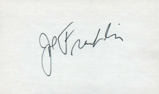 Joe Franklin Actor Tv And Radio Personality 1975 Autographed Signed Index Card