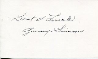 Ginny Simms Autograph Singer / Actress In Broadway Rhythm Signed Card