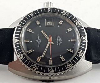 1960´s Ulysse Nardin Swiss Automatic Diving Watch Inc 25 J S Steel Big Size Rare