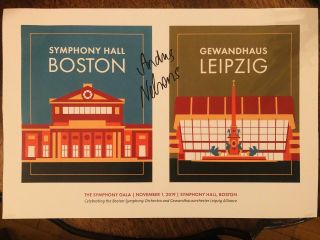 Andris Nelsons Autographed Boston Symphony Gala November 1st 19’ Poster