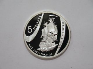 Australia 2002 5 Dollars Voyages Into History Hms Investigator Pf Coin ⭐cheap
