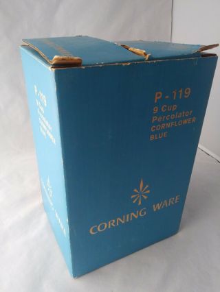 Vintage Corning Ware 9 Cup Stovetop Coffee Cornflower P - 119