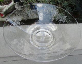 Stunning Vintage Stuart Crystal Vine Etched Large Fruit Bowl 2
